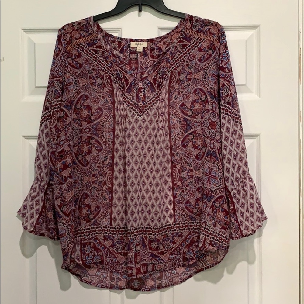 Flowy Multi Blouse 1X